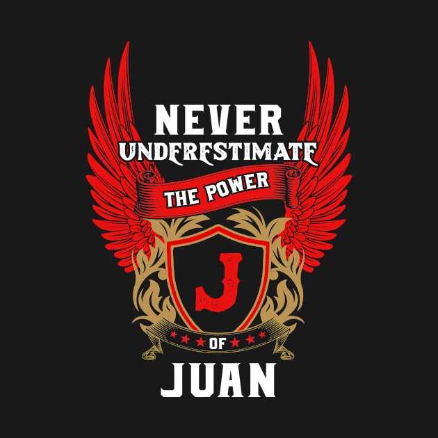 Never Underestimate The Power Juan - Juan First Name Tshirt Funny Gifts by dmitriytewzir