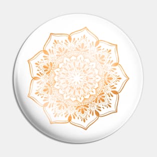 Copper Mandala Meditation Henna Inspired Buddhism Radiate Positivity Radiate Flower Geometric Design Indian Morrocan Yoga tshirt wall art phone case Pin