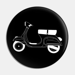 Vespa 125 ET3 White Outline Pin