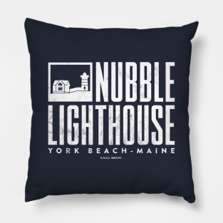 Nubble Lighthouse - York Beach Maine Pillow