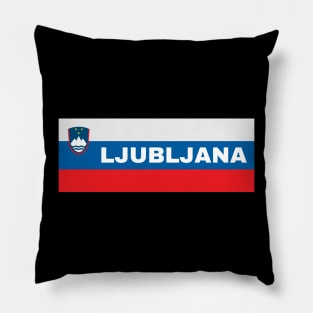 Ljubljana City in Slovenian Flag Pillow