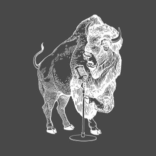 SEEMBO Bison Karaoke Singing Musician Vocalist Sing Fun Band T-Shirt