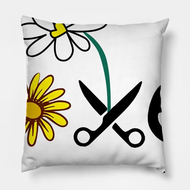 Love Flower Hair Stylist Mom Life Pillow by heryes store