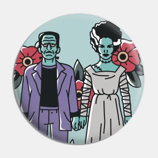 Frankenstein's Monster & His Bride Pin