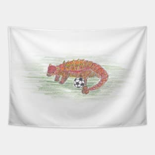 Soccer-saurus Tapestry