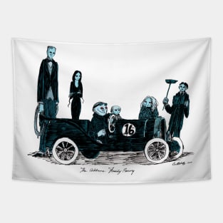 Addams Family Racing Tapestry