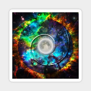 Moon in fantasy space Magnet