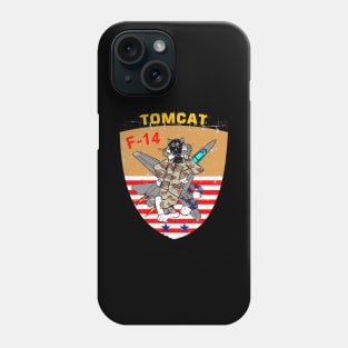 F-14 Tomcat - Operation Desert Shield - Grunge Style Phone Case