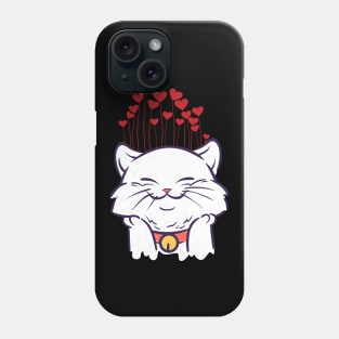 Cat Love Hearts Funny Adorable Design Perfect for Cat Owners and Cat Lovers Phone Case