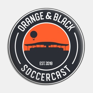 Orange & Black SoccerCast Pin