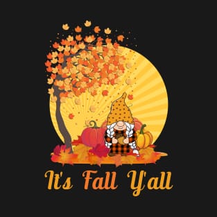 It's Fall Y'all Gnome Girl T-Shirt