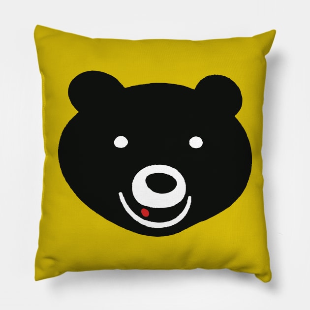 Cute Bear Grr Grr no.1 Pillow by Eugene and Jonnie Tee's