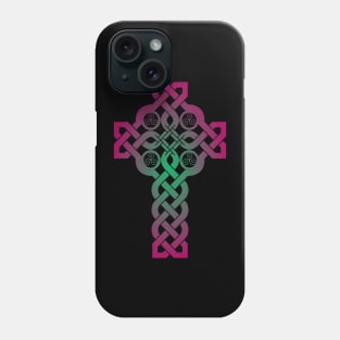 Celtic Cross With Weaving and Triskeles Phone Case