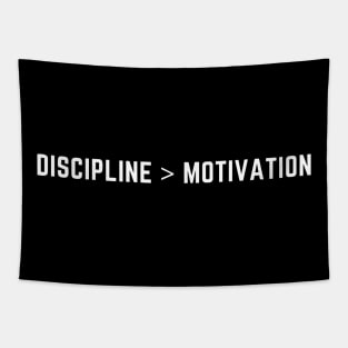 discipline > motivation Tapestry