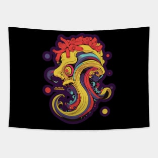 Plastic Macaroni Boho Trippy Hippy Noodle Tapestry