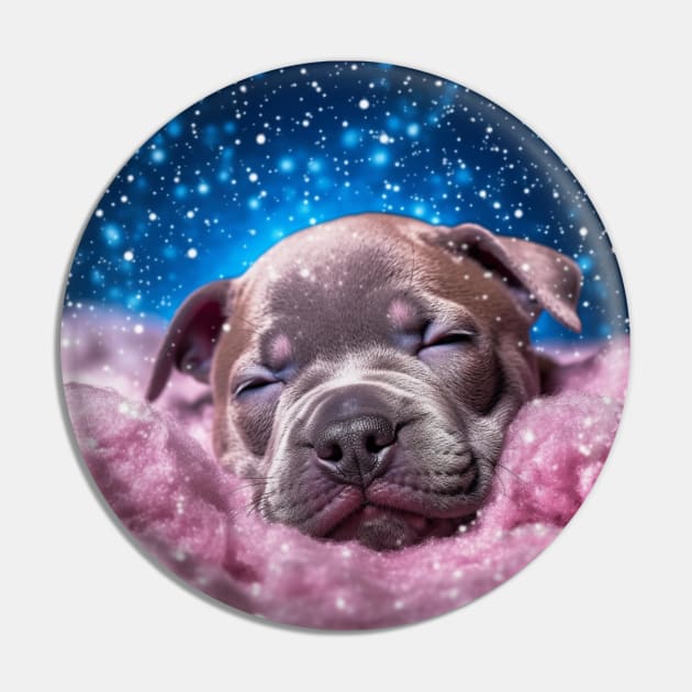 Sleepy Baby Staffy Pin by Enchanted Reverie