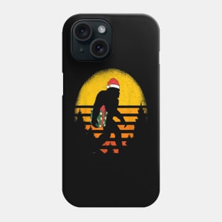 Santa Hat Sasquatch Bigfoot Christmas Phone Case