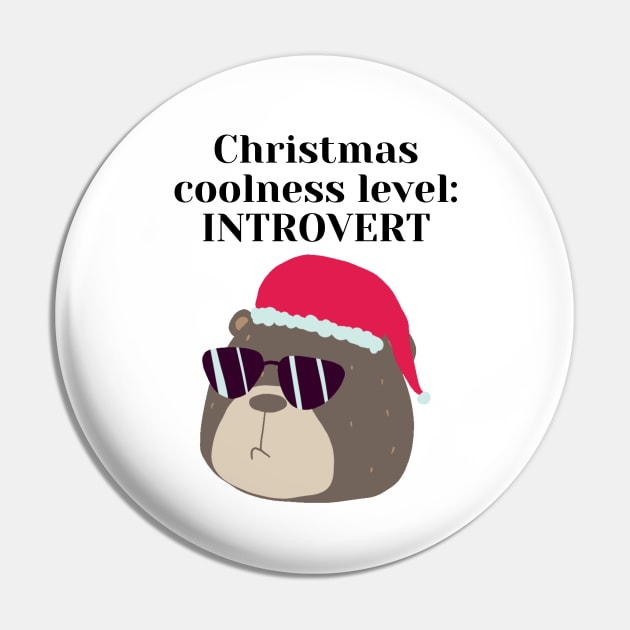 Introvert Christmas Coolness Pin by Infj Merch