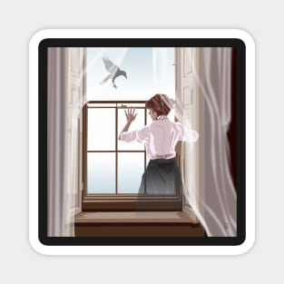 Woman at the Window Magnet