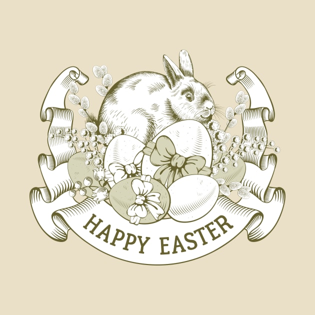 Vintage Happy Easter by The Lucid Frog