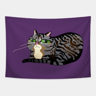 Grey Tabby Cat Tapestry