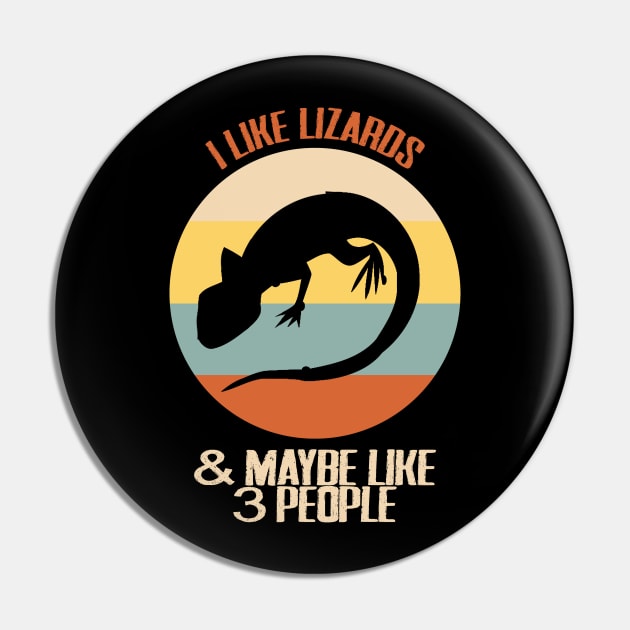 Lizard Retro Quote Pin by Imutobi