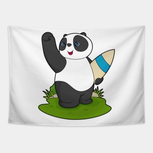 Panda Surfer Surfboard Tapestry