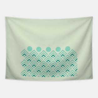 Blue geometric pattern cool abstract Tapestry