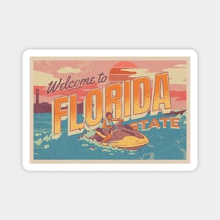 Welcome to Florida retro vintage Magnet