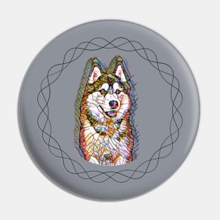 Siberian Husky Pin