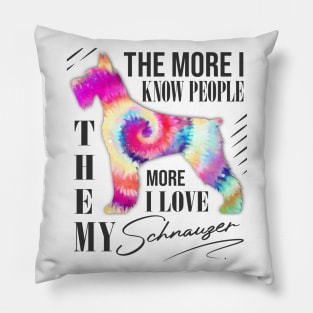 Schnauzer Lover Tye die Design Pillow