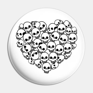 Skull Heart Pin