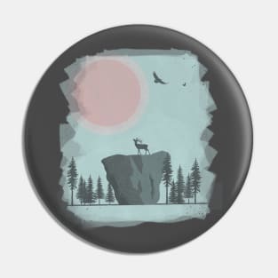 Deer on a mountain Pin