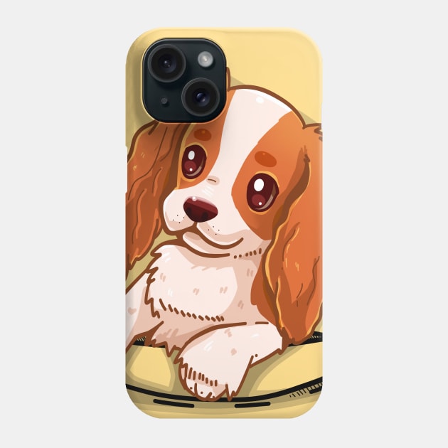 Pocket Cute Cavalier King Charles Spaniel Dog Phone Case by TechraPockets