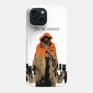 Cat Herder: The Cat Herder on a light (Knocked Out) background Phone Case