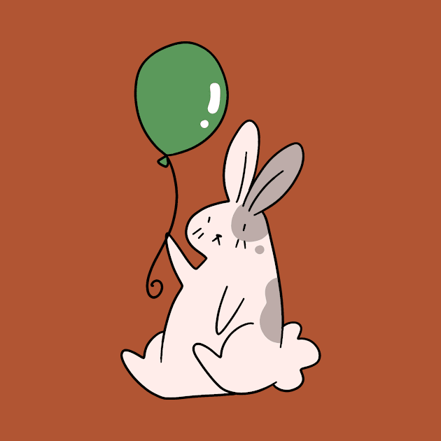 Green Balloon Bunny by saradaboru