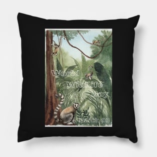 Protect Our Planet's Wildlife Pillow