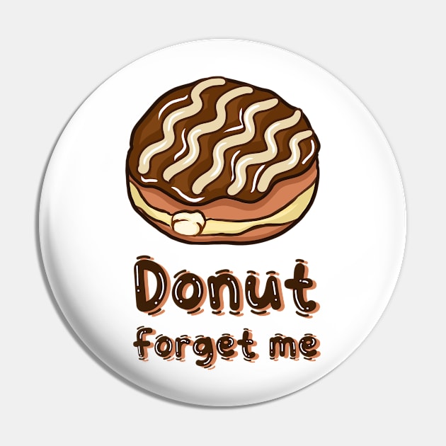 Donut forget me Pin by CurryssArt