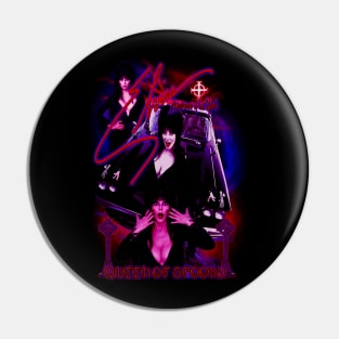 Elvira. Spooky Ride. (Version 1) Pin