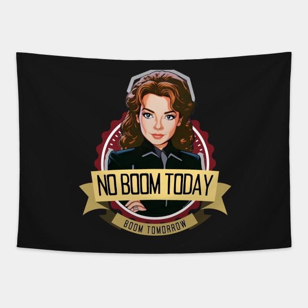 No Boom Today - Boom Tomorrow - B5 Sci-Fi Tapestry by Fenay-Designs