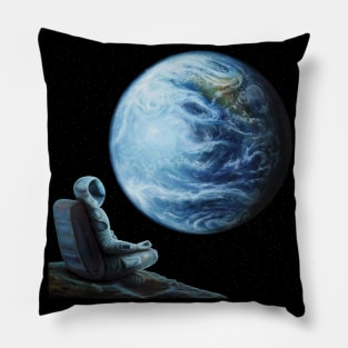 Meditating Astronaut Pillow