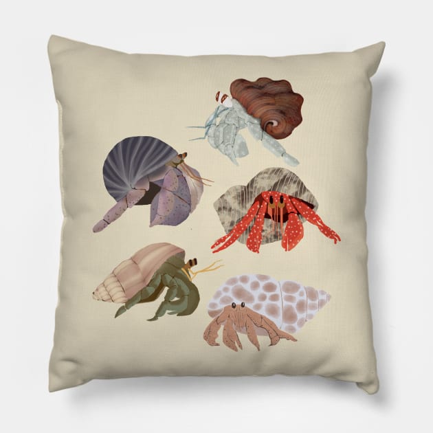 Hermit Crabs Pillow by ahadden