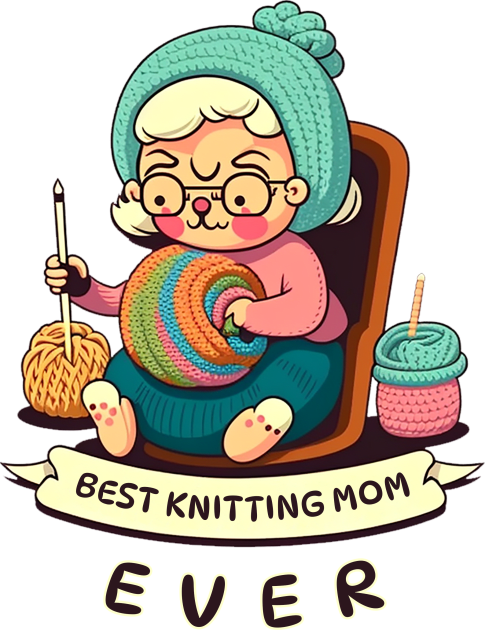Best Knitting Mom Ever #4 Kids T-Shirt by aifuntime