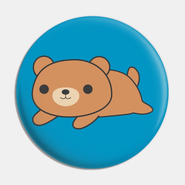 Cute Brown Bear T-Shirt Pin by happinessinatee