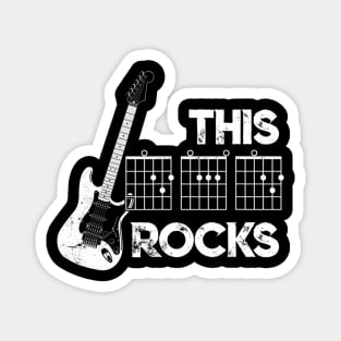 This Dad Rocks Guitar Chords Guitarist Fathers Day Magnet