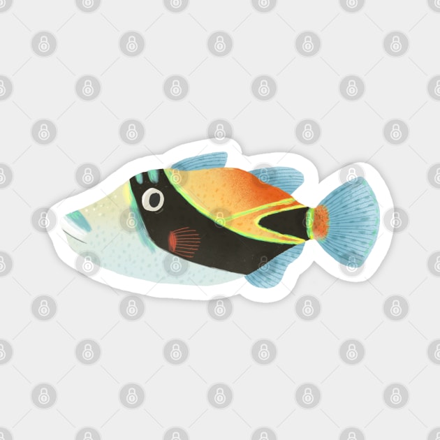 Humuhumunukunukuapua'a Hawaiian Trigger Fish Magnet by tarynosaurus