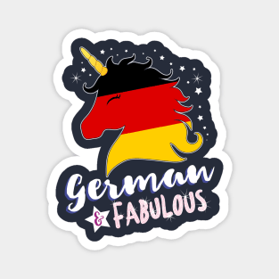 German & Fabulous Unicorn Magnet