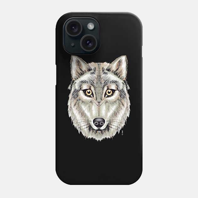 Grey wolf Phone Case by Chillateez 