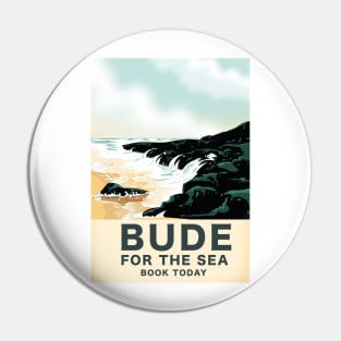 Bude Cornwall travel poster Pin