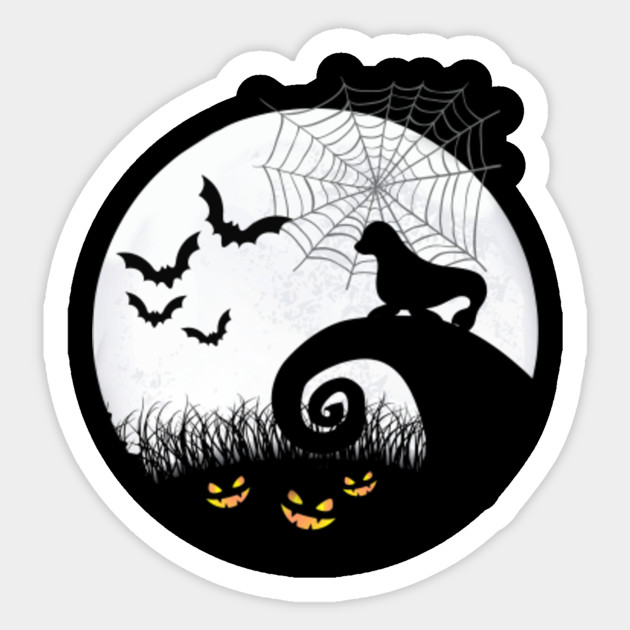 Funny Seal And Moon Halloween Costume Gift Men Women Funny Seal And Moon Halloween Costume G Naklejka Teepublic Pl